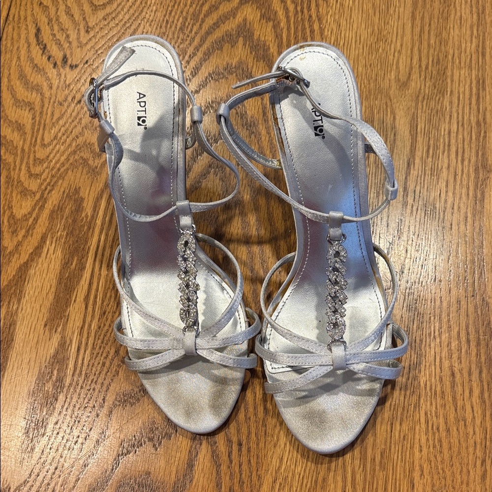 Aldo Silver Strappy Heels